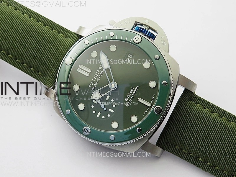 PAM1287 V TTF Best Edition Green Dial on Green Leather Strap P.900 Clone